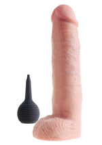 Load image into Gallery viewer, King Cock Squirting Dildo with Balls - Vanilla - 10in
