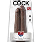 King Cock Two Cocks One Hole Dildo - Brown/Chocolate - 7in