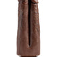 King Cock Two Cocks One Hole Dildo - Brown/Chocolate - 7in