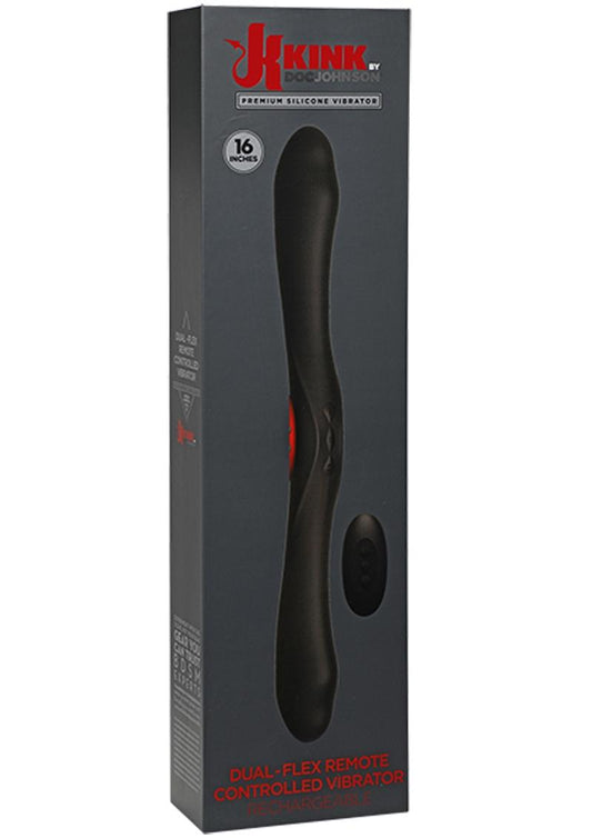 Kink Dual Flex Vibrator with Remote Control - Black