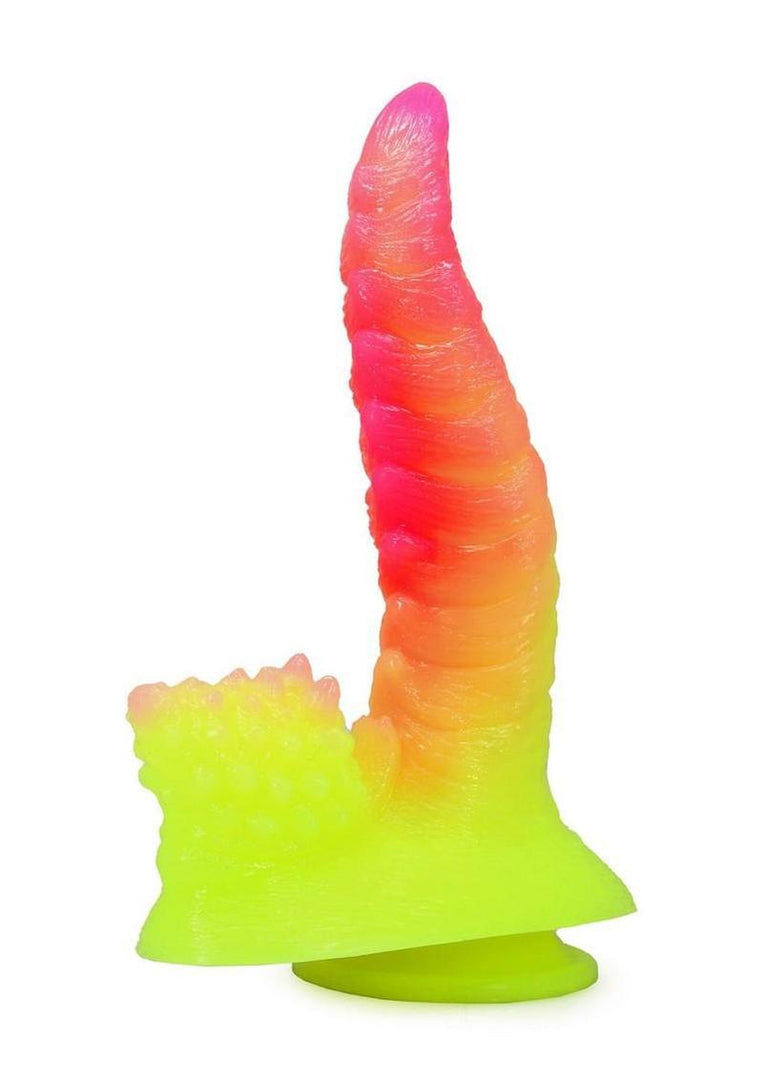 Kiotos Monstar Cox Stegocock Silicone Dildo with Suction Cup - Red/Yellow