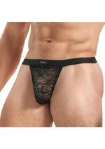 Load image into Gallery viewer, Lace King Lace G-String - Black - Large/XLarge
