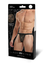 Load image into Gallery viewer, Lace King Lace G-String - Black - Medium/Small