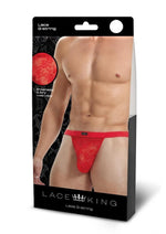 Load image into Gallery viewer, Lace King Lace G-String - Red - Medium/Small