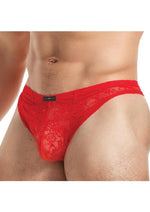 Load image into Gallery viewer, Lace King Lace Thong - Red - Large/XLarge