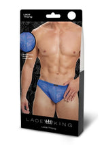 Load image into Gallery viewer, Lace King Lace Thong - Medlum - Blue - Large/Medium