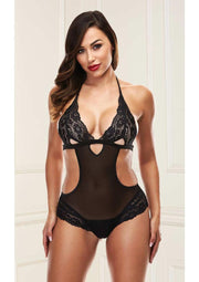 Lace Teddy - Black - Large/Medium