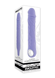 Large Purple Fantasy Rechargeable Silicone Vibrator - Purple