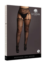 Load image into Gallery viewer, Le Desir Crotchless Cut-Out Pantyhose - Black - Queen
