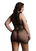Load image into Gallery viewer, Le Desir Duo Net Open Cup Mini Dress - Black - Queen