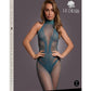 Le Desir Fishnet and Lace Bodystocking - Blue - One Size