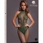 Le Desir Fishnet and Lace Bodystocking - Green - One Size