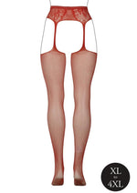 Load image into Gallery viewer, Le Desir Fishnet and Lace Garterbelt Stocking - Queen - Sunset Glow