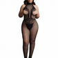 Le Desir Fishnet Lace Bodystocking - Black - Queen