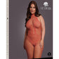 Le Desir Fishnet Lace Bodystocking - Queen - Sunset Glow - Orange - Queen