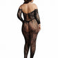 Le Desir Lace Sleeved Bodystocking