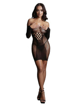 Load image into Gallery viewer, Le Desir Long Sleeved Mini Dress - Black - One Size