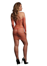 Load image into Gallery viewer, Le Desir Long Sleeved Net Mini Dress - One Size - Sunset Glow