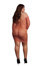 Load image into Gallery viewer, Le Desir Long Sleeved Net Mini Dress - Queen - Sunset Glow