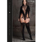 Le Desir Shade Kalyke Xxiii Bodystocking with Turtleneck - Black - Queen