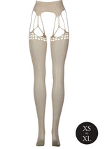 Load image into Gallery viewer, Le Desir Shredded Suspender Pantyhose