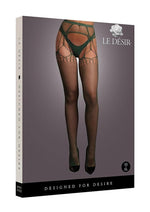 Load image into Gallery viewer, Le Desir Shredded Suspender Pantyhose - Green - One Size