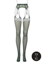 Load image into Gallery viewer, Le Desir Shredded Suspender Pantyhose