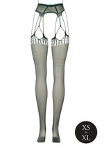 Load image into Gallery viewer, Le Desir Shredded Suspender Pantyhose