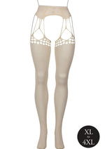 Load image into Gallery viewer, Le Desir Shredded Suspender Pantyhose