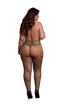 Load image into Gallery viewer, Le Desir Shredded Suspender Pantyhose