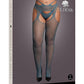 Le Desir Suspender Pantyhose with Strappy Waist - Blue - Queen