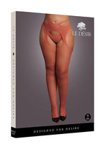 Load image into Gallery viewer, Le Desir Suspender Pantyhose with Strappy Waist - Queen - Sunset Glow - Orange - Queen