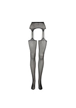 Load image into Gallery viewer, Le Desir Suspender Rhinestone Pantyhose - Black - One Size