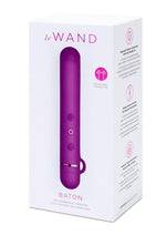 Load image into Gallery viewer, Le Wand Baton Rechargeable Silicone Vibrator - Cherry/Purple
