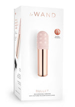 Load image into Gallery viewer, Le Wand Bullet Rechargeable Vibrator with Textured Silicone Sleeve and Ring - Rose Gold