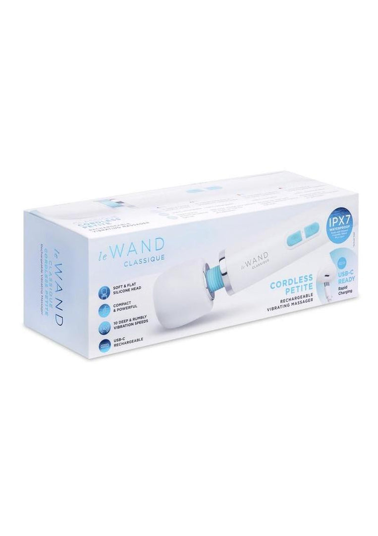 Le Wand Classique Petite Wand Silicone Rechargeable Massager - White