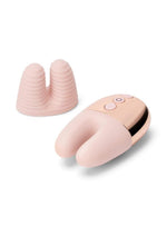 Load image into Gallery viewer, Le Wand Double Vibe Rechargeable Silicone Rabbit Vibrator - Rose Gold
