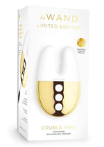 Load image into Gallery viewer, Le Wand Double Vibe Rechargeable Silicone Rabbit Vibrator - Gold/White
