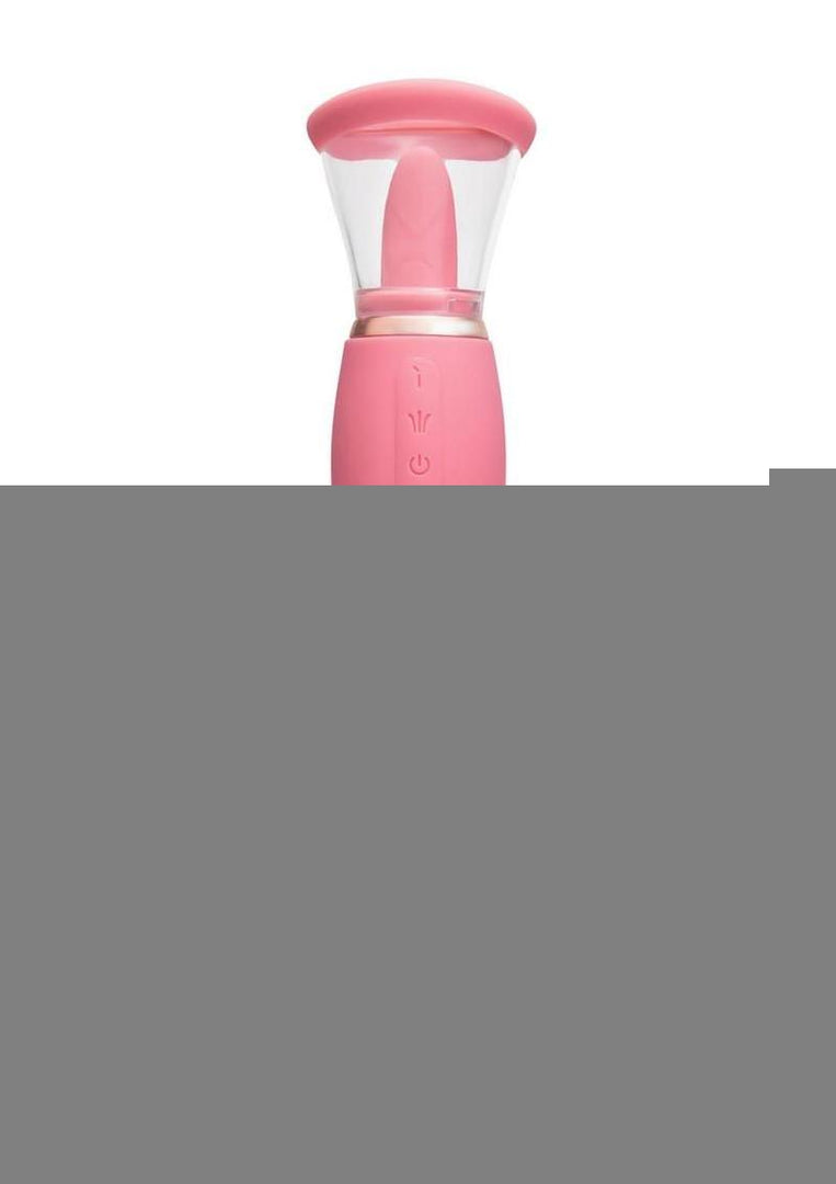 Le Wand Lick Silicone Rechargeable Vibrating Tongue - Pink/Rose