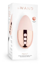 Load image into Gallery viewer, Le Wand Point Rechargeable Silicone Contoured Mini Vibrator - Rose Goild - Rose Gold
