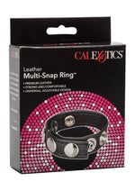 Load image into Gallery viewer, Leather Multi-Snap Cock Ring - Black
