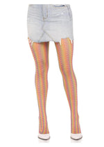 Load image into Gallery viewer, Leg Aventue Rainbow Crochet Net Tights - Multicolor - One Size
