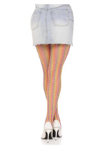 Load image into Gallery viewer, Leg Aventue Rainbow Crochet Net Tights
