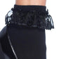 Leg Avenue Anklet with Lace Ruffle - Black - One Size