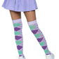 Leg Avenue Argyle Knit Over The Knee Socks - Lavender/Purple - One Size