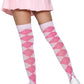 Leg Avenue Argyle Knit Over The Knee Socks - Pink - One Size