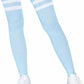 Leg Avenue Athlete Thigh High 3 Stripe Top - Blue/Light Blue - One Size