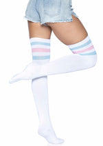 Load image into Gallery viewer, Leg Avenue Athlete Thigh High 3 Stripe Top