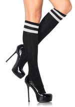 Load image into Gallery viewer, Leg Avenue Athletic Knee High - Black - One Size
