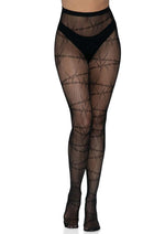 Load image into Gallery viewer, Leg Avenue Barbed Wire Fishnet Tights - Black - One Size